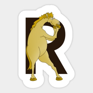 Monogram R Pony Sticker